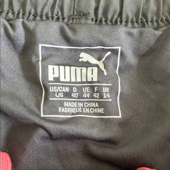 Puma Women's Athletic running L Shorts Gray lined built in underwear wind sports - Picture 2 of 4